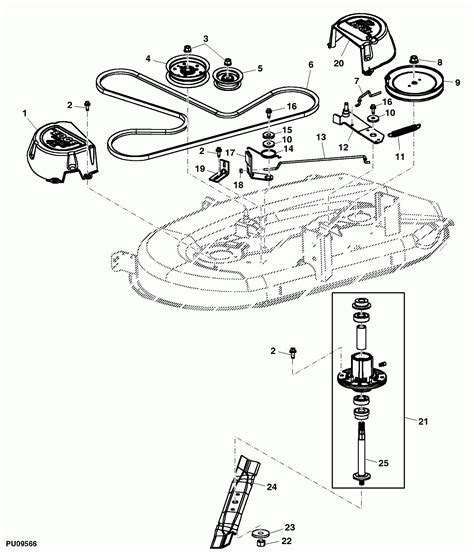 John Deere - LA115 Tractor Material Collection System -PC9741. . John deere la115 mower deck parts diagram